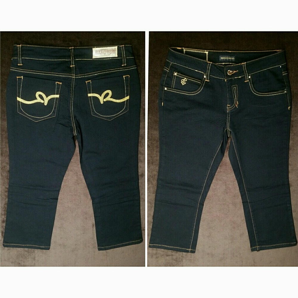ROCAWEAR Midnight Black Bermudas size 7 NWOT short - Picture 6 of 8